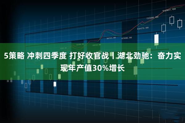 5策略 冲刺四季度 打好收官战丨湖北劲驰：奋力实现年产值30%增长